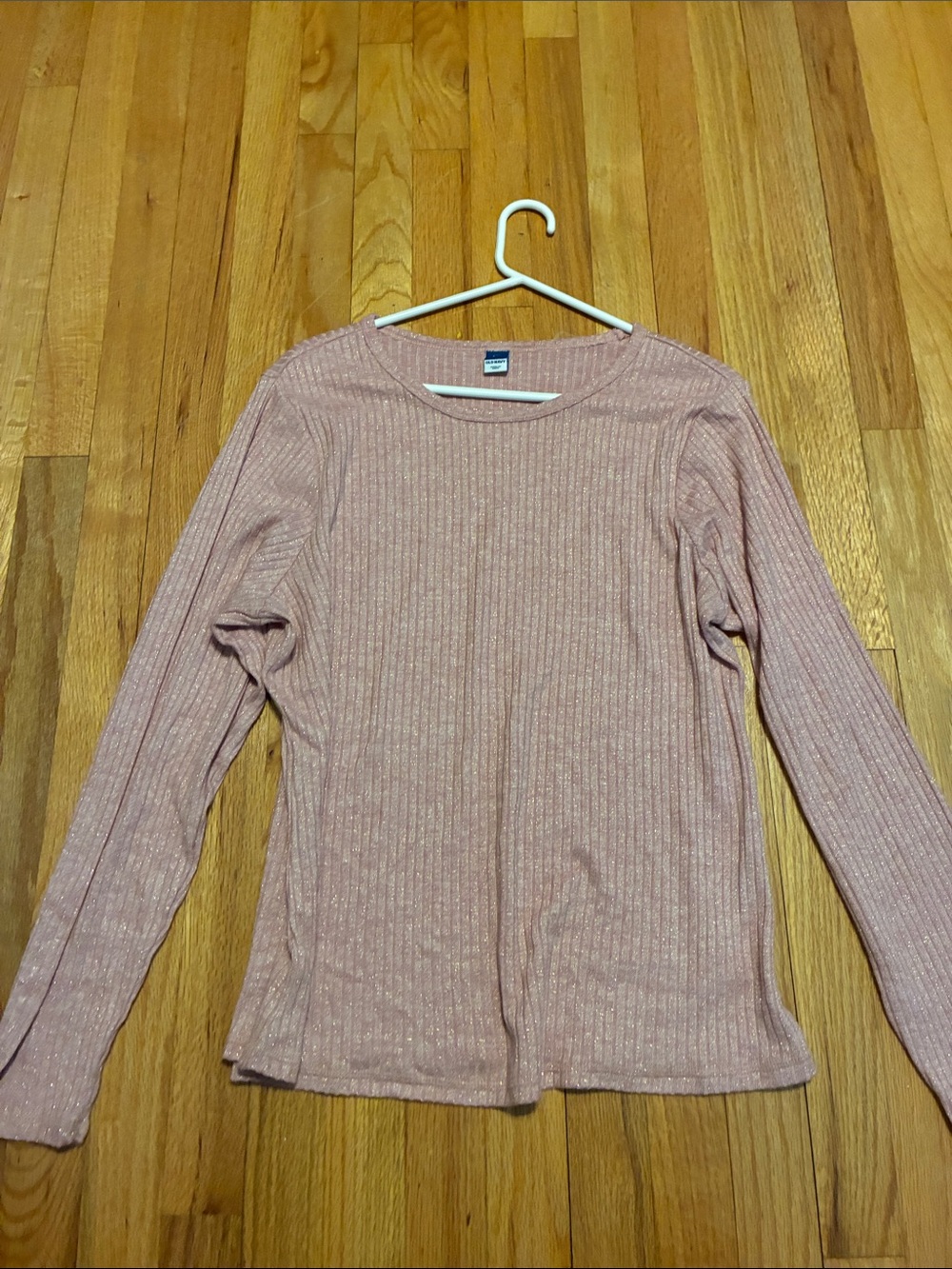 Old Navy Ribbed Long-Sleeve Knit Top - Dusty Pink